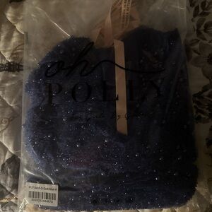 Oh Polly Midnight Blue Embellished Dress